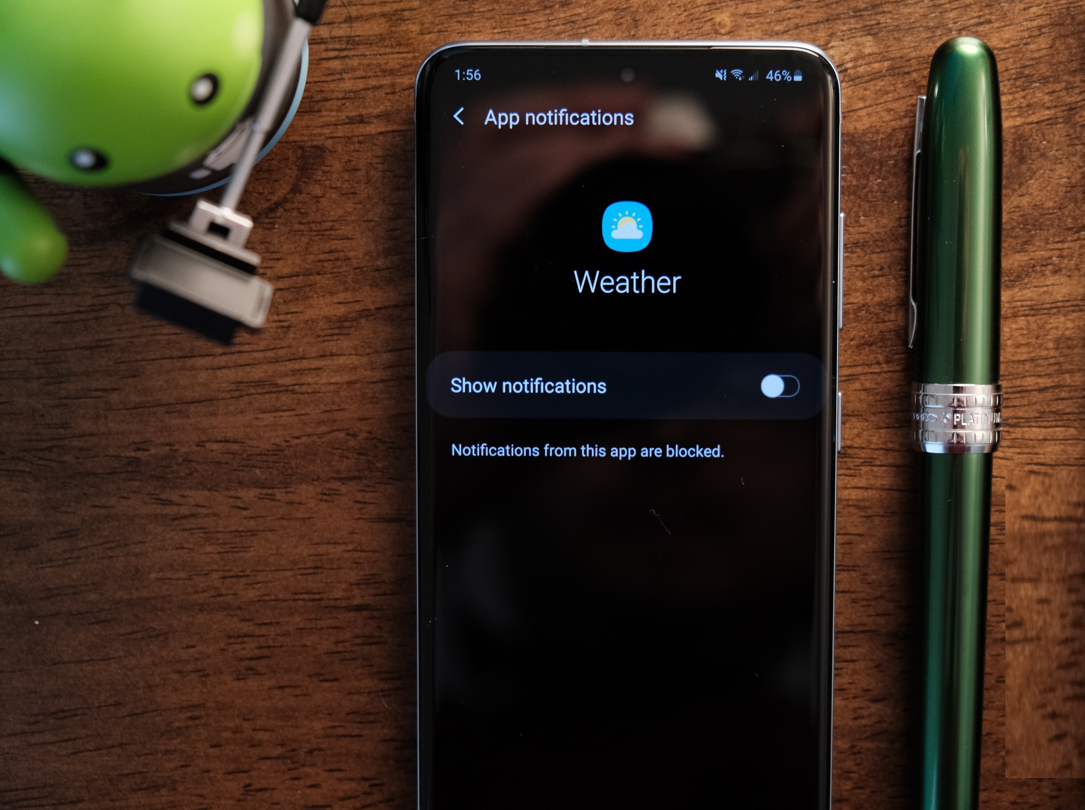 Disable Samsung weather notifications
