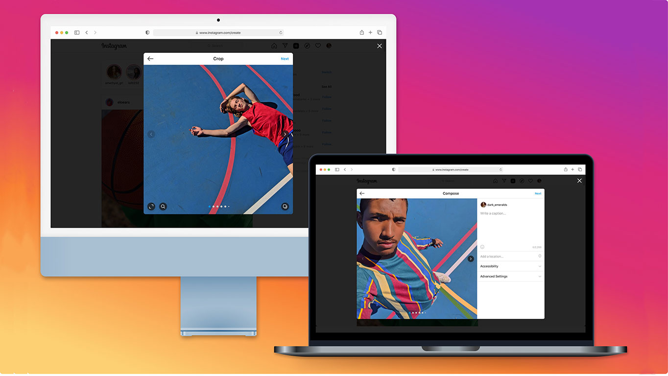 اینستاگرام امکان پست محتوا از طریق دسکتاپ را برای کاربران فراهم می‌کند